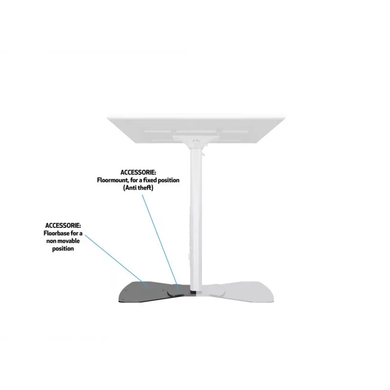 Multibrackets M Public Display Stand 110 HD Floorbase Single Czarny