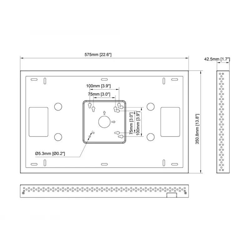 Obudowa MULTIBRACKETS M Pro Series QB24R i QB24R-T Czarna — Stal, pozioma, pasuje do 24 cali