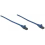 Intellinet sieciowy kabel krosowy, Cat6, 10m, niebieski, CCA, U/UTP, PVC, RJ45, pozłacane styki, bezkolizyjna osłona, konektorek, dożywotnia gwarancja