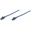 Intellinet sieciowy kabel krosowy, Cat6, 10m, niebieski, CCA, U/UTP, PVC, RJ45, pozłacane styki, bezkolizyjna osłona, konektorek, dożywotnia gwarancja