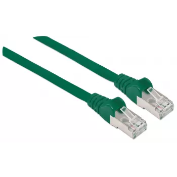 Intellinet kabel krosowy sieciowy, Cat6, 30m, zielony, miedziany, S/FTP, LSOH/LSZH, PVC, RJ45, pozłacane styki, bezzaczepowa osłona, z osłoną, dożywotnia gwarancja