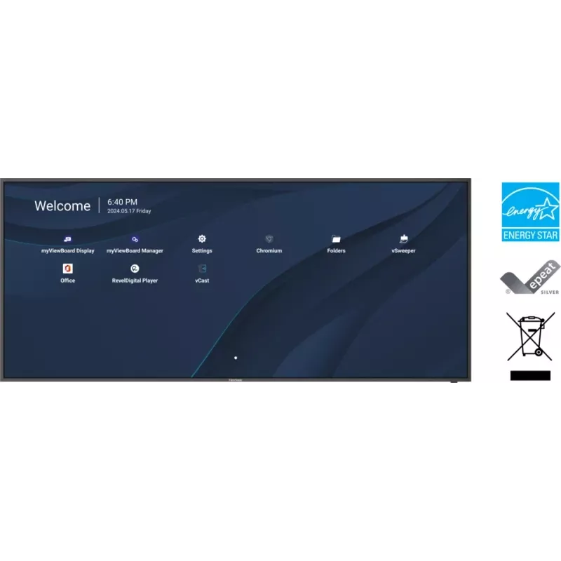 Viewsonic CDE105UW tablica interaktywna 2,67 m (105 cali) 5120 x 2160 pikseli Czarny