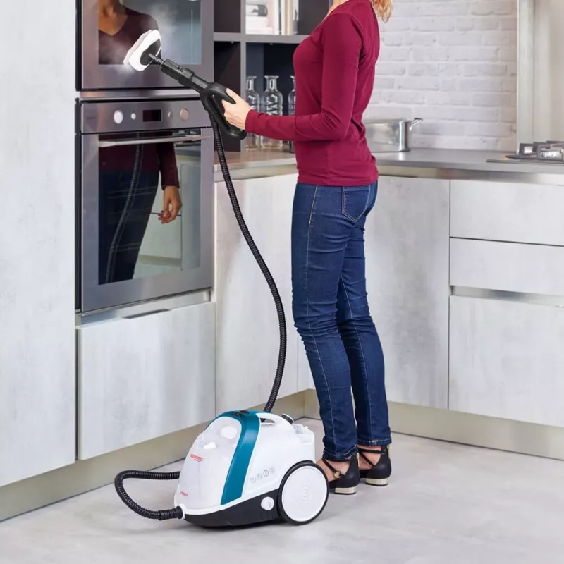 Polti Vaporetto Smart 100_B Cylindrowy odkurzacz parowy 1500 W niebieski, biały