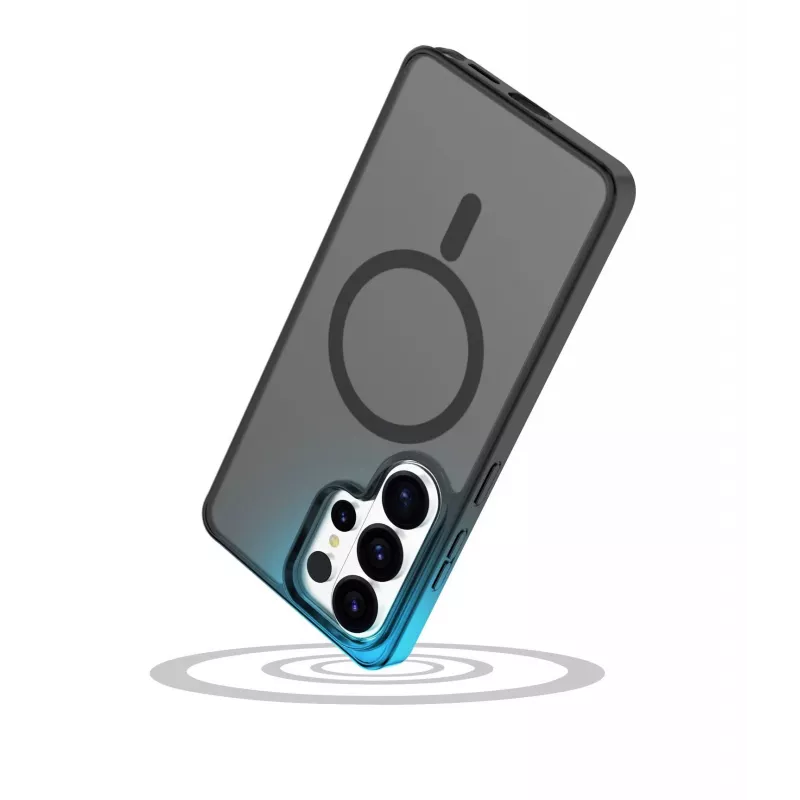 Cellularline FROSTY MAG - Galaxy S26 Ultra Półprzezroczyste etui z matowym wykończeniem i kolorowymi krawędziami, kompatybilne z ekosystemem Qi2 i akcesoriami magnetycznymi dla Samsung.