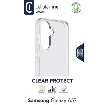 Cellularline Clear Protect - Galaxy A57 Twarde etui z gumowymi krawędziami