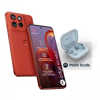 Motorola edge 60 neo + Moto Buds PG38C05749 16.1 cm (6.36 inch) Dual SIM Android 15 5G USB Type-C 8 GB 256 GB 5200 mAh czerwony