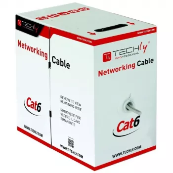 Techly ITP-C6F-FL kabel sieciowy Szary 305 m Kat.6 F/UTP (FTP)