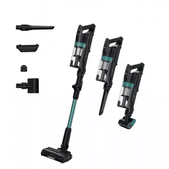 Hoover HF1P10PX 011 Odkurzacz pionowy Bateria Na sucho Pianka, Mikro Bezworkowy 0,7 l 165 W Czarny, Turkusowy 22 Ah
