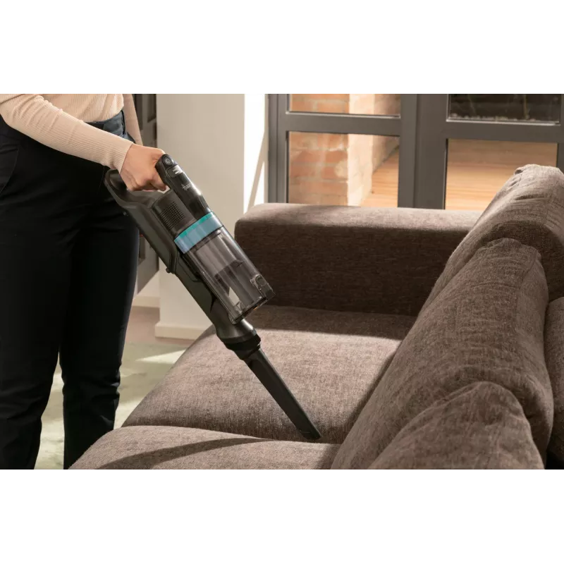 Hoover HF1P10PX 011 Odkurzacz pionowy Bateria Na sucho Pianka, Mikro Bezworkowy 0,7 l 165 W Czarny, Turkusowy 22 Ah