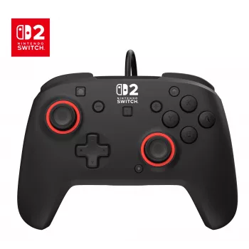 Przewodowy kontroler do gier Turtle Beach Rematch dla Nintendo Switch 2 — USB‑C, kabel 3 m, przycisk wsteczny, D‑pad, czarny