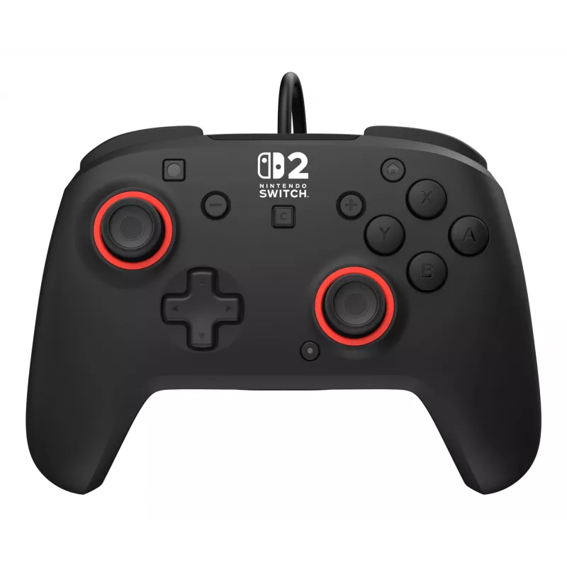 Przewodowy kontroler do gier Turtle Beach Rematch dla Nintendo Switch 2 — USB‑C, kabel 3 m, przycisk wsteczny, D‑pad, czarny