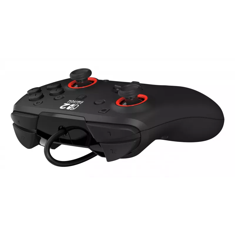 Przewodowy kontroler do gier Turtle Beach Rematch dla Nintendo Switch 2 — USB‑C, kabel 3 m, przycisk wsteczny, D‑pad, czarny