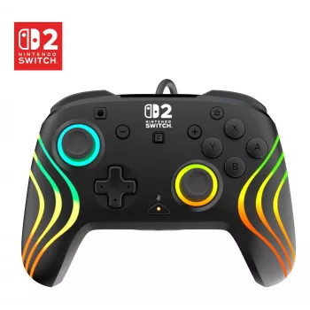 Gamepad Turtle Beach Afterglow Wave Czarny Przewodowy Kontroler RGB dla Nintendo Switch / Switch 2, USB-C, kabel 3 m