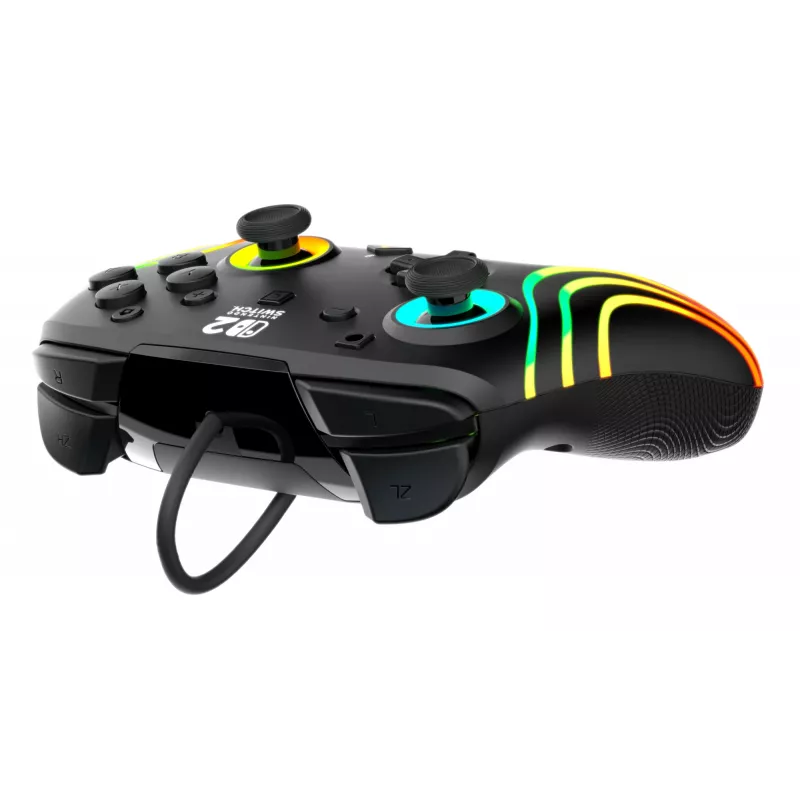 Gamepad Turtle Beach Afterglow Wave Czarny Przewodowy Kontroler RGB dla Nintendo Switch / Switch 2, USB-C, kabel 3 m