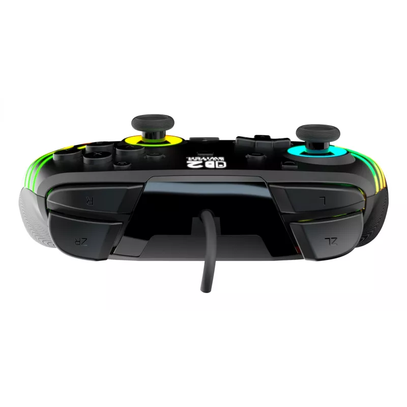 Gamepad Turtle Beach Afterglow Wave Czarny Przewodowy Kontroler RGB dla Nintendo Switch / Switch 2, USB-C, kabel 3 m