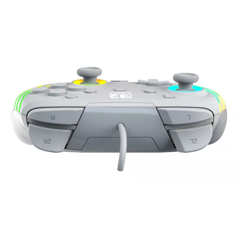 Przewodowy kontroler RGB do gier Turtle Beach Afterglow Wave Szary — USB‑C, kabel 3 m, do Nintendo Switch / Switch 2 / Switch OLED