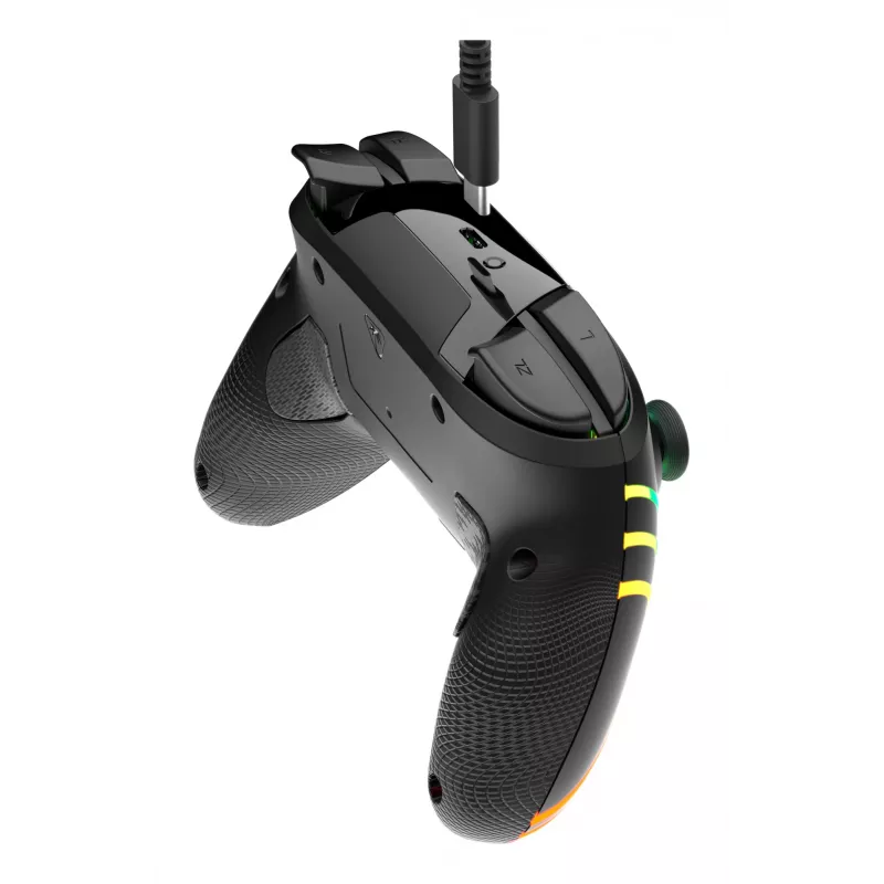Bezprzewodowy kontroler RGB do gier Turtle Beach Afterglow Wave Czarny dla Nintendo Switch 2 — Bluetooth/USB-C, wbudowana bateria 20 godz., kabel 3 m