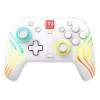 Bezprzewodowy kontroler do gier RGB Turtle Beach Afterglow Wave biały dla Nintendo Switch 2, Bluetooth/USB-C, wbudowana bateria 20h, kabel 3m