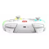 Bezprzewodowy kontroler do gier RGB Turtle Beach Afterglow Wave biały dla Nintendo Switch 2, Bluetooth/USB-C, wbudowana bateria 20h, kabel 3m
