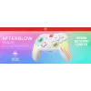 Bezprzewodowy kontroler do gier RGB Turtle Beach Afterglow Wave biały dla Nintendo Switch 2, Bluetooth/USB-C, wbudowana bateria 20h, kabel 3m