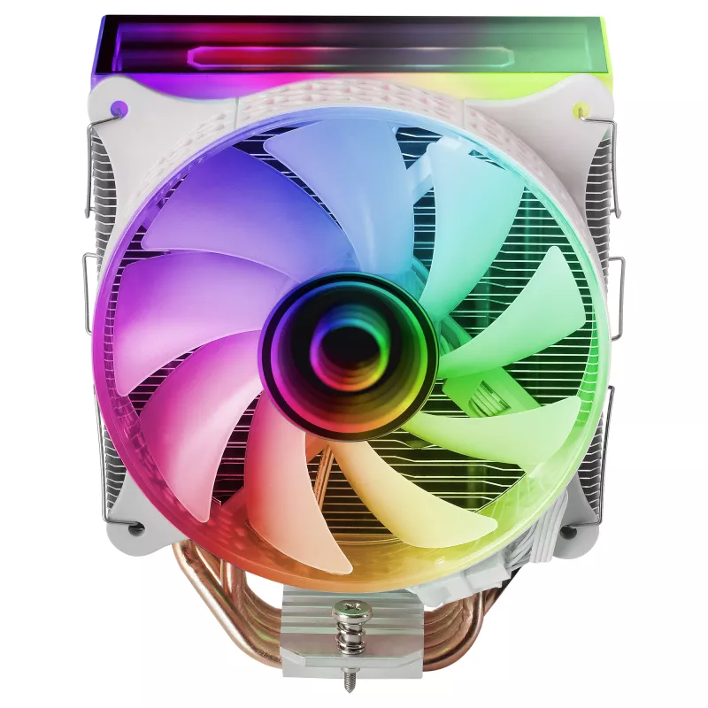 Mars Gaming MCPU-VR biały CPU Heatsink Dual Infinity Mirror ARGB 4 HCT Heatpipes 180W TDP Ultra-quiet PWM 12cm Fan