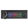 Mars Gaming 4-w-1 Zestaw Gamingowy MCP-RGB3, Przewodowy, USB, Membranowy, RGB LED, Czarny, Mysz w zestawie