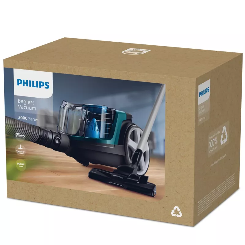 Philips 3000 series FC9334/09 odkurzacz 1.5 L Odkurzacz cylindryczny Do pracy na sucho 900 W Bezworkowy