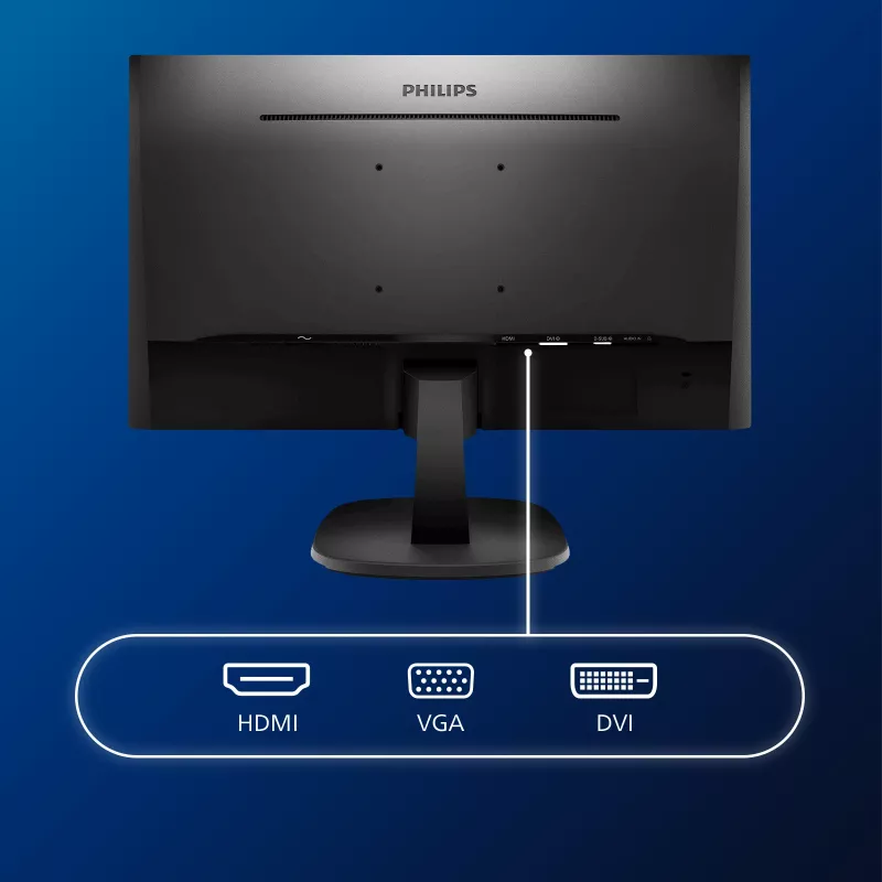 Philips V Line Full HD LCD monitor 243V7QDAB/00, 60.5 cm (23.8 inch), 1920 x 1080 pixels, Full HD, LED, 4 ms, Czarny