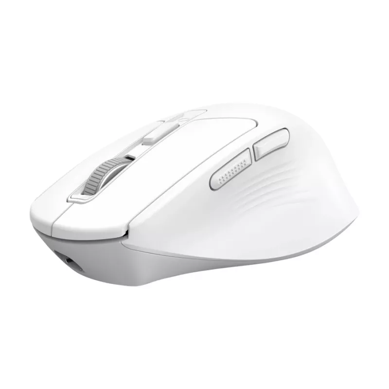 Bezprzewodowa mysz biurowa dla praworęcznych TRUST Niven — RF + Bluetooth, 3200 DPI, 7 przycisków, kółko, biała