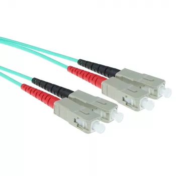 ACT 0.5 metra LSZH wielomodowy 50/125 OM3 patchcord światłowodowy duplex ze złączami SC