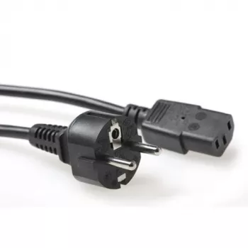 ACT Powercord przewód sieciowy wtyk CEE 7/7 męski (prosty) - C13 czarny 2,5 m