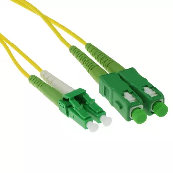 ACT 3-metrowy kabel krosowy światłowodowy LSZH jednomodowy 9/125 OS2 duplex z wtykami LC/APC8 i SC/APC8