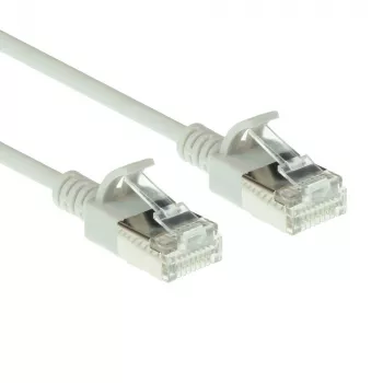 ACT Szary 3 metry LSZH U/FTP CAT6A cienki kabel krosowy do centrów danych typu slimline ze złączami RJ45