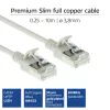 ACT Szary 3 metry LSZH U/FTP CAT6A cienki kabel krosowy do centrów danych typu slimline ze złączami RJ45