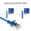 Kabel krosowy ACT niebieski 1,5 m LSZH U/FTP CAT6A do centrów danych slimline z wtykami RJ45