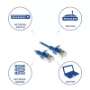 Kabel krosowy ACT niebieski 1,5 m LSZH U/FTP CAT6A do centrów danych slimline z wtykami RJ45