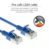 Kabel krosowy ACT niebieski 1,5 m LSZH U/FTP CAT6A do centrów danych slimline z wtykami RJ45