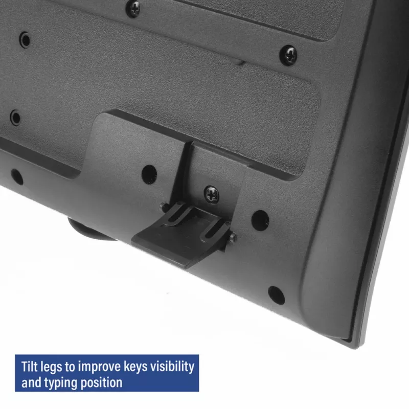 Klawiatura biznesowa ACT USB (układ QWERTY/US), pełnowymiarowa (100%), przewodowa, USB, membranowa, QWERTY, czarna