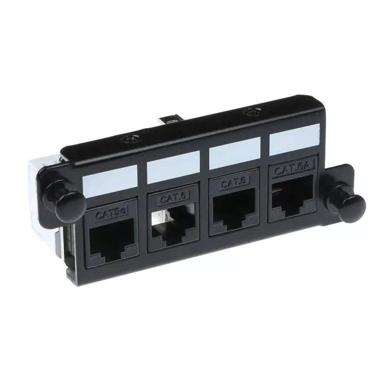 Adapter ACT FA2057 dla 4 x keystone UTP Czarny
