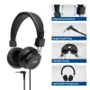 Składane słuchawki stereo ACT z wtykiem audio 3,5 mm