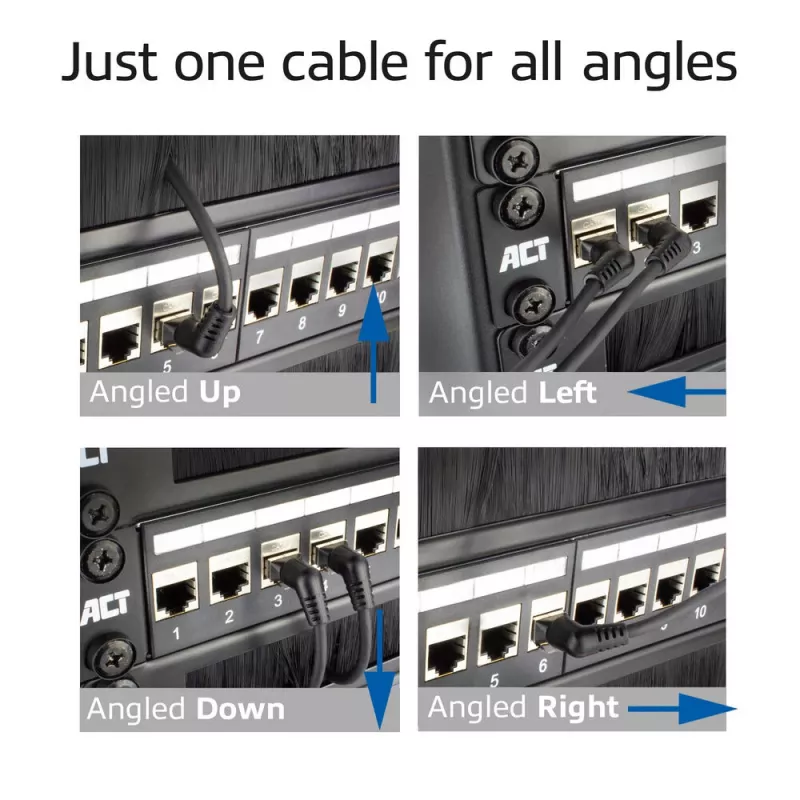 Kabel sieciowy ACT DD1901 Cat6 U/FTP (STP) 1 m RJ-45 Czarny