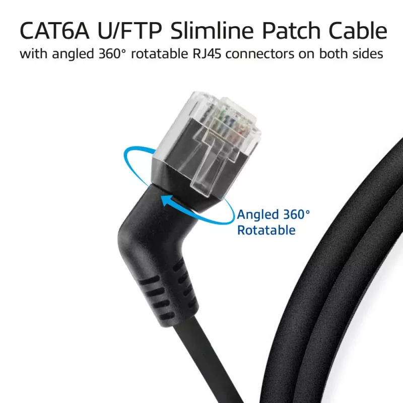 ACT kabel sieciowy DD1952 Kat.6 U/FTP (STP) 0,25 m Czarny RJ-45 do RJ-45