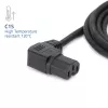 ACT przewód zasilający wtyk CEE7/7 męski (kątowy) - C15 (kątowy lewy) IEC60320 czarny 1 m