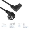 ACT Powercord złącze sieciowe CEE7/7 męskie (kątowe) - C15 (kątowe lewe) IEC60320 czarny 1,5 m