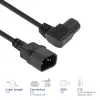 Kabel zasilający ACT C14 - C15 (kątowy w lewo) IEC60320 czarny 1,2 m