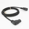 Kabel zasilający ACT C14 - C15 (kątowy w lewo) IEC60320 czarny 1,2 m