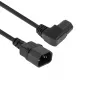 Kabel zasilający ACT C14 - C15 (kątowy w lewo) IEC60320 czarny 2 m