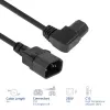 Kabel zasilający ACT C14 - C15 (kątowy w lewo) IEC60320 czarny 2 m