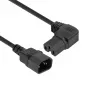 ACT Kabel zasilający C14 - C15 (kątowy prawy) IEC60320 czarny 0,6 m