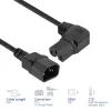 ACT Kabel zasilający C14 - C15 (kątowy prawy) IEC60320 czarny 0,6 m